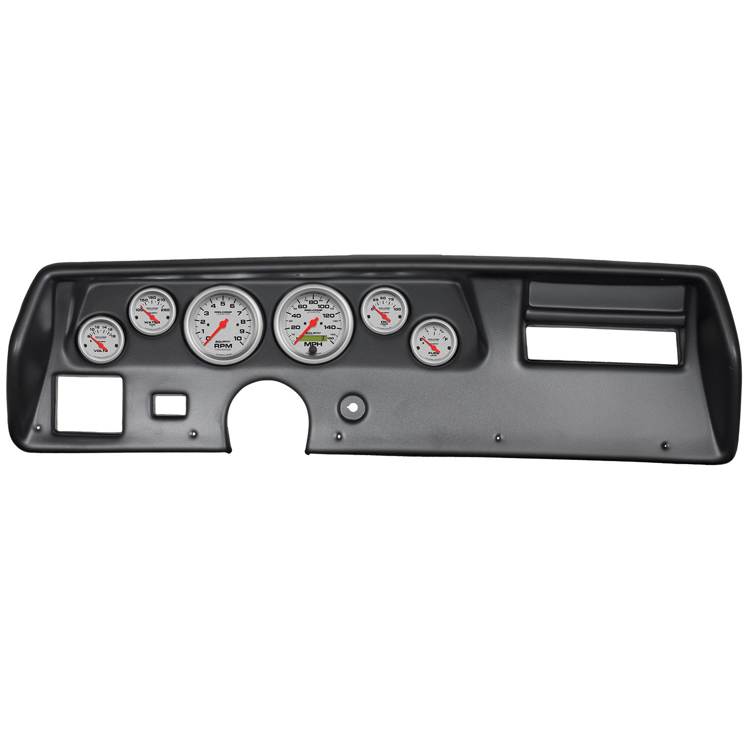 6 GAUGE DIRECT-FIT DASH KIT, CHEVELLESS/ELCAMINO/MONTE 70-72, ULTRA-LITE