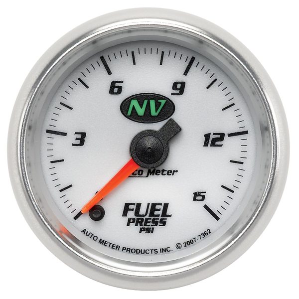 2-1/16 in. FUEL PRESSURE, 0-15 PSI, NV