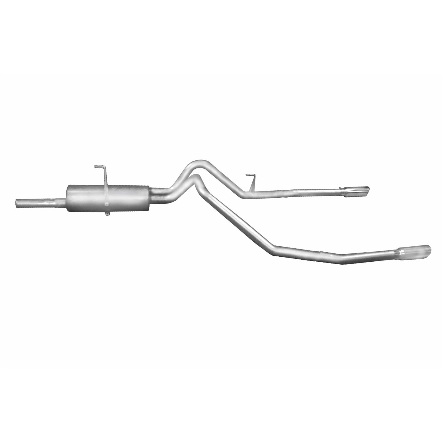 Cat-Back Dual Split Exhaust System; Aluminized