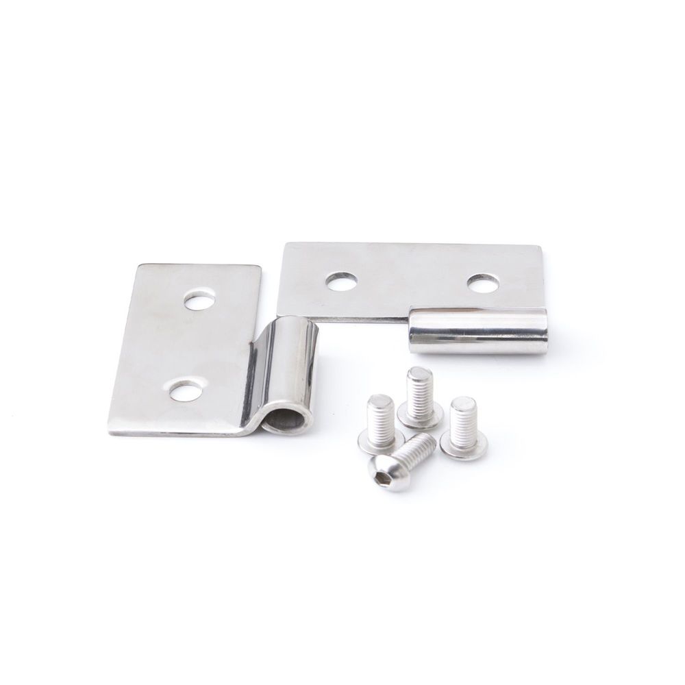 Rampage Products 7407 Lower Door Hinge Bracket Set for 1976-1983 Jeep CJ5, 1976-1986 Jeep CJ7, 1987-1995 Jeep Wrangler YJ, 1997-2006 Jeep Wrangler TJ, Stainless Steel