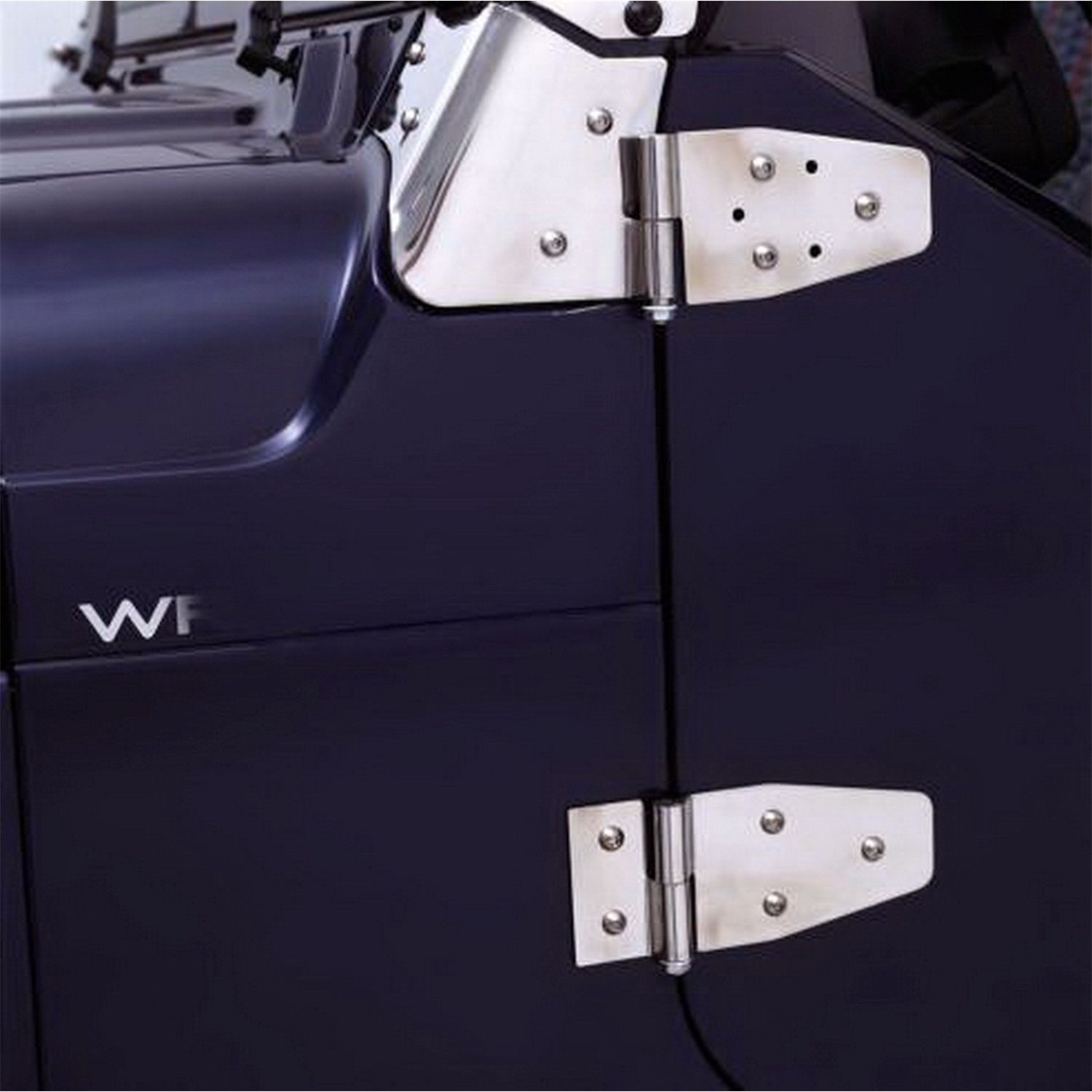 Rampage Products 7441 Half Door Hinge Set for 1987-1995 Jeep Wrangler YJ, 1997-2006 Jeep Wrangler TJ, Stainless Steel