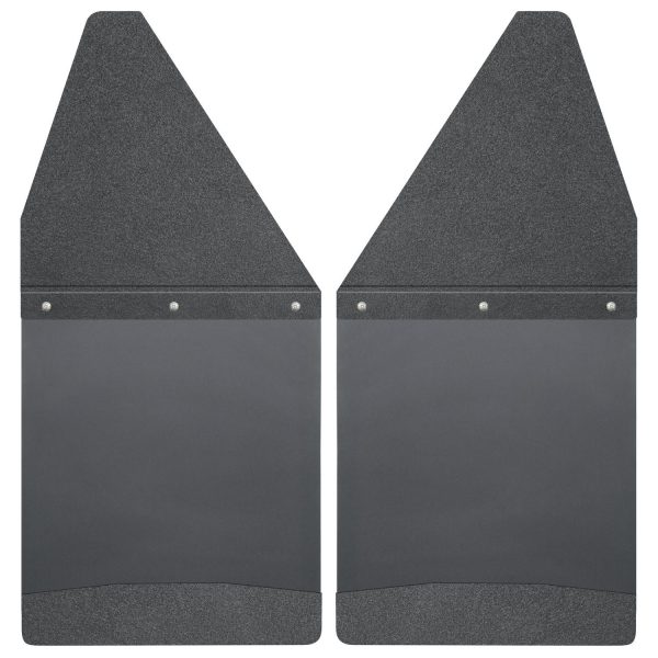 Kick Back Mud Flaps 12" Wide - Black Top and Black Weight