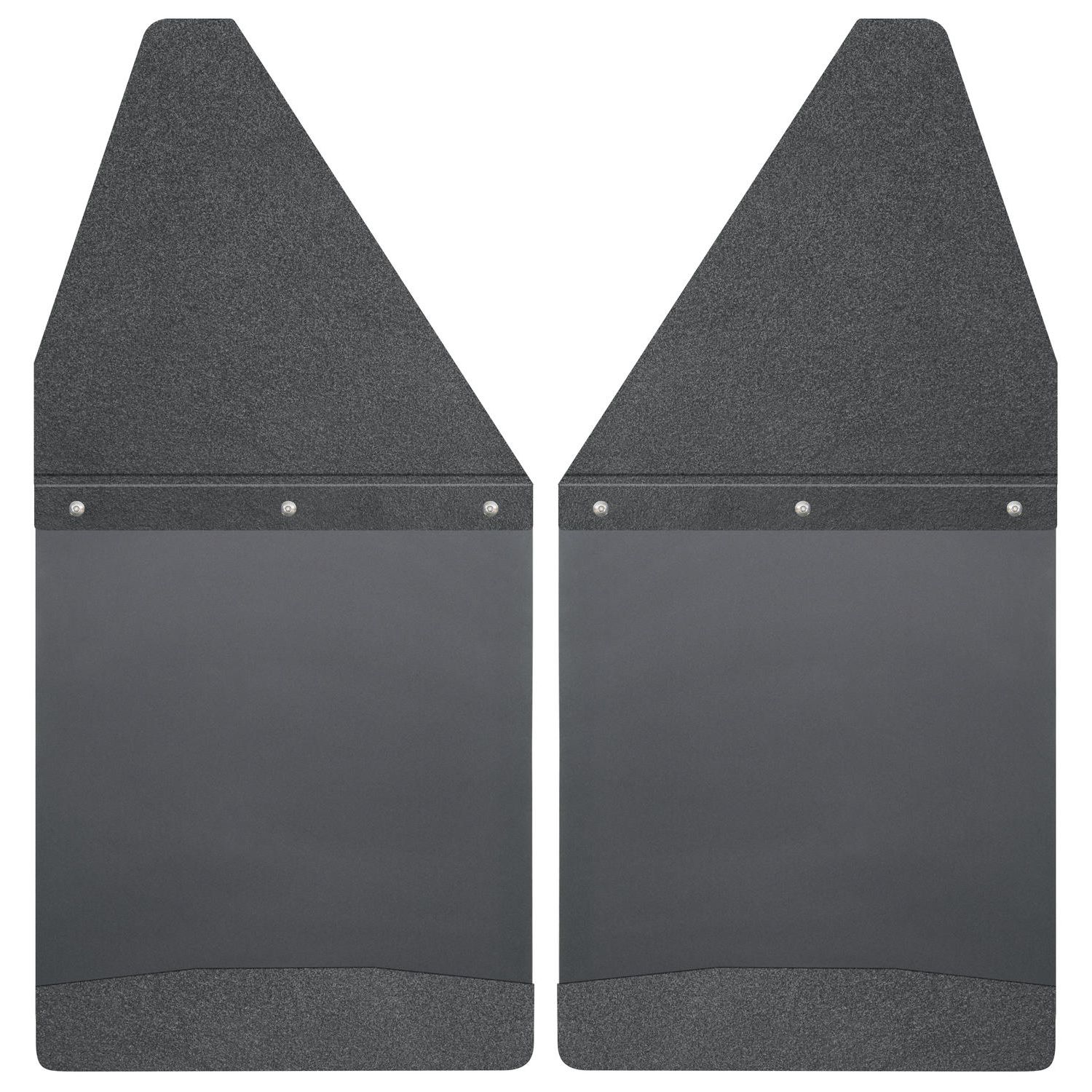 Kick Back Mud Flaps 12" Wide - Black Top and Black Weight