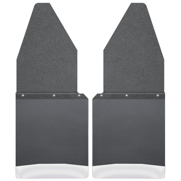 Kick Back Mud Flaps 12" Wide - Black Top and Stainless Steel Weight