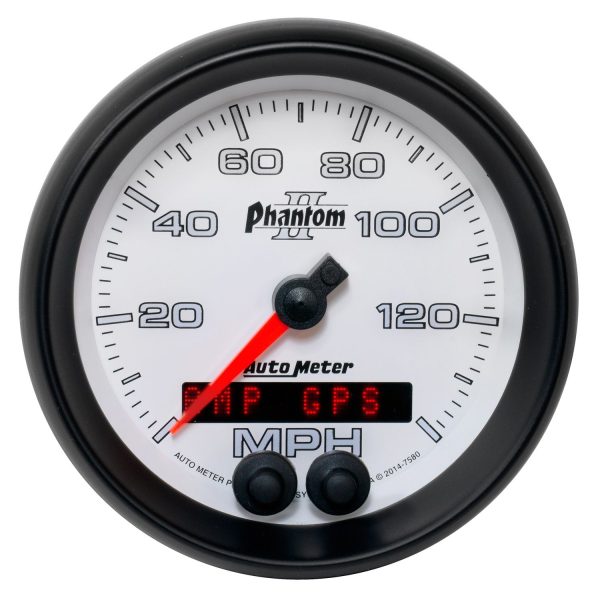 3-3/8 in. GPS SPEEDOMETER, 0-140 MPH, PHANTOM II