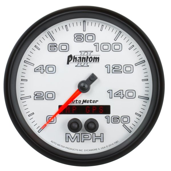 5 in. GPS SPEEDOMETER, 0-160 MPH, PHANTOM II