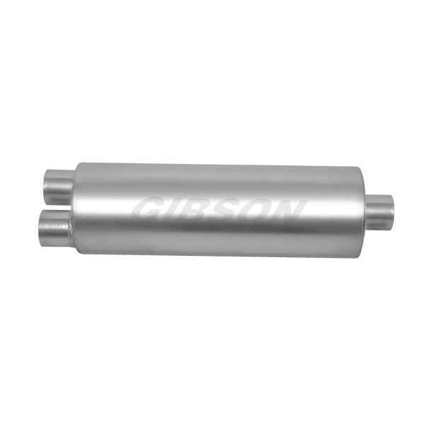 SFT Superflow Dual/Offset Round Muffler; Stainless