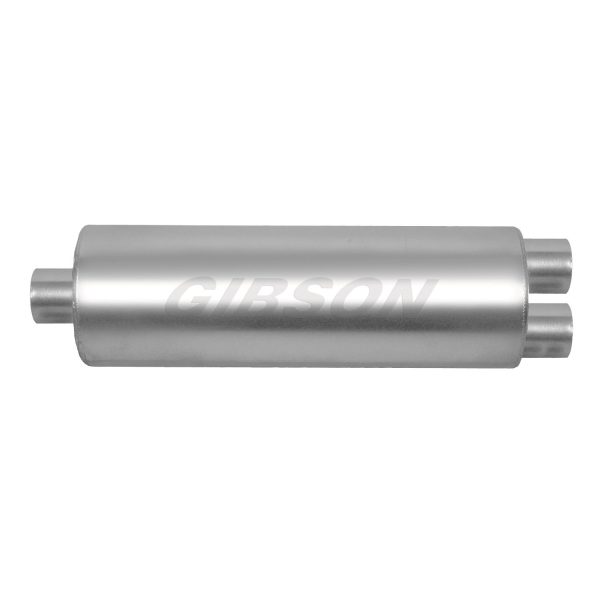 SFT Superflow Offset/Dual Round Muffler; Stainless