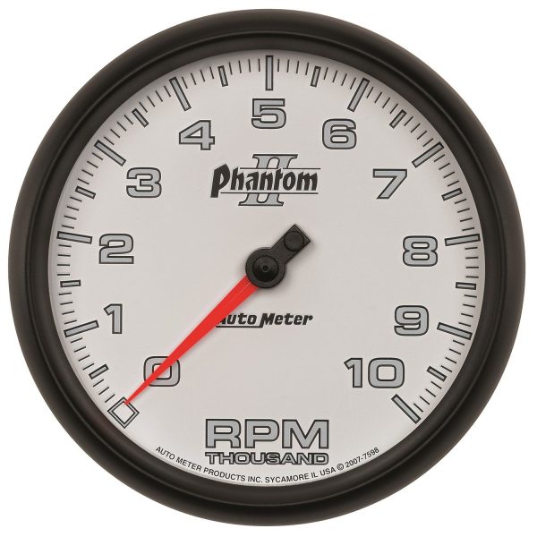 5 in. IN-DASH TACHOMETER, 0-10,000 RPM, PHANTOM II