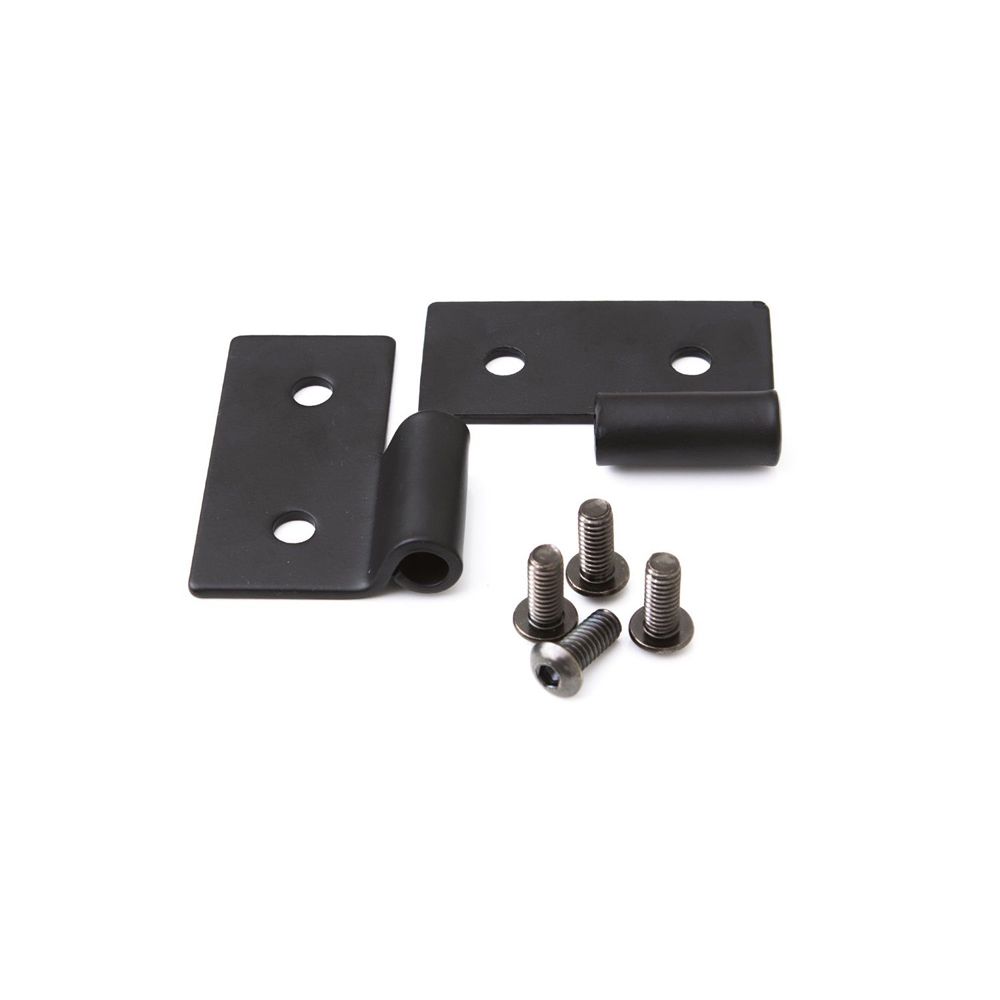 Rampage Products 7607 Lower Door Hinge Bracket for Set 1976-1983 Jeep CJ5, 1976-1986 Jeep CJ7, 1997-2006 Jeep Wrangler TJ, 1987-1995 Jeep Wrangler YJ - Pair, Black