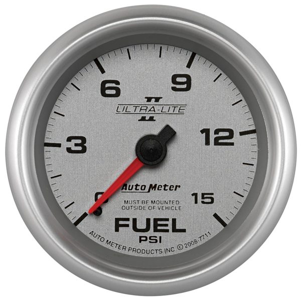 2-5/8 in. FUEL PRESSURE, 0-15 PSI, ULTRA-LITE II