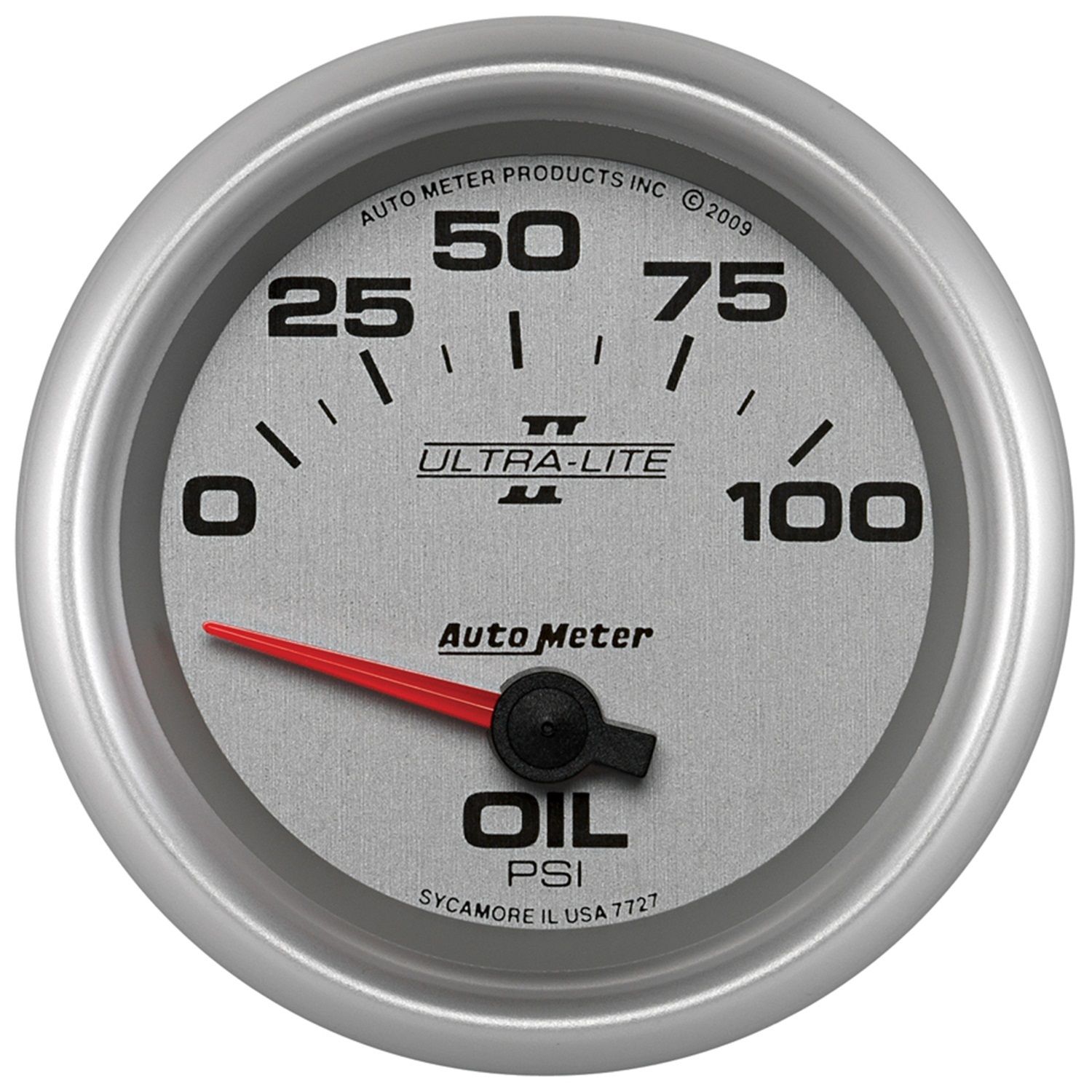 2-5/8 in. OIL PRESSURE, 0-100 PSI, ULTRA-LITE II