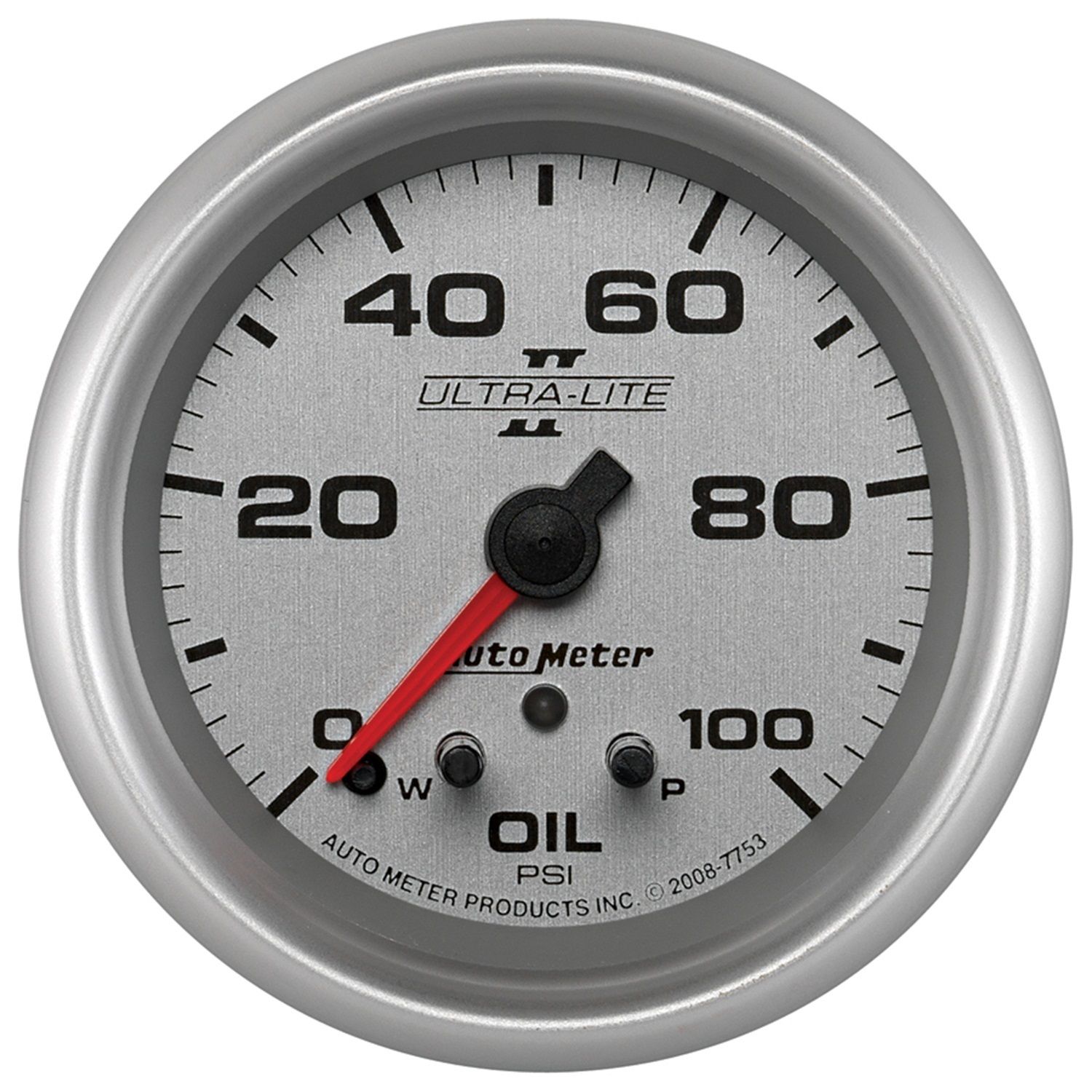 2-5/8 in. OIL PRESSURE, 0-100 PSI, ULTRA-LITE II