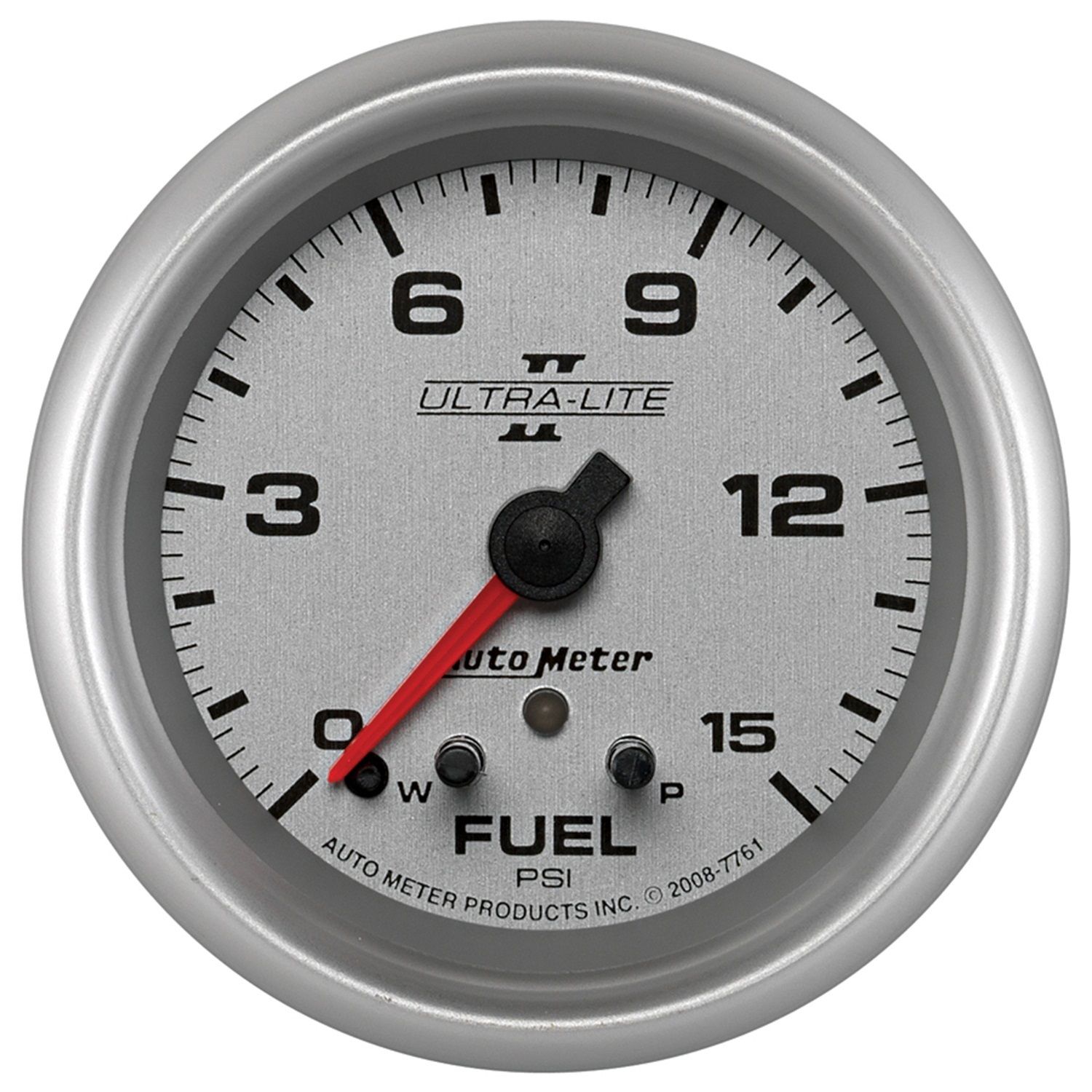 2-5/8 in. FUEL PRESSURE, 0-15 PSI, ULTRA-LITE II