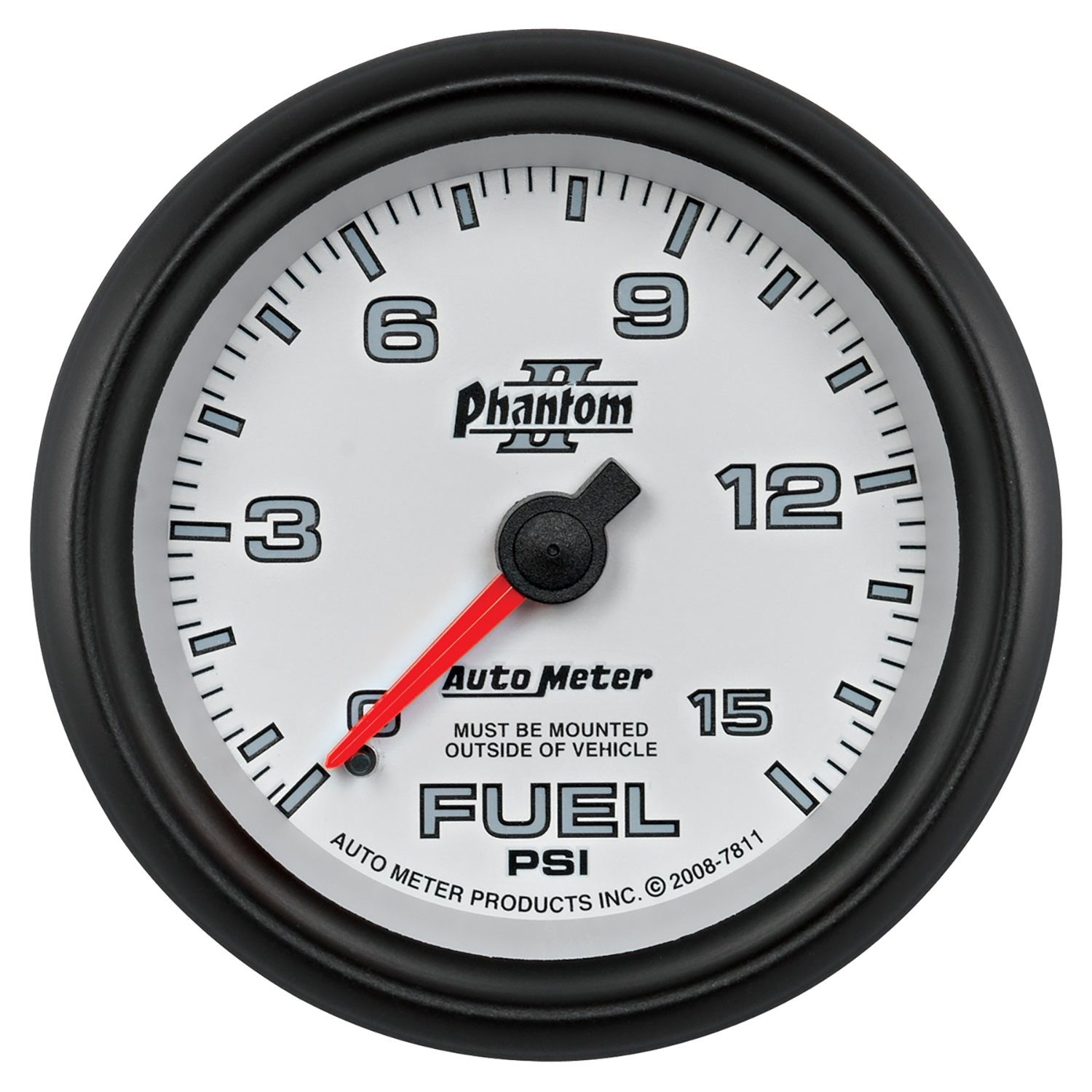 2-5/8 in. FUEL PRESSURE, 0-15 PSI, PHANTOM II