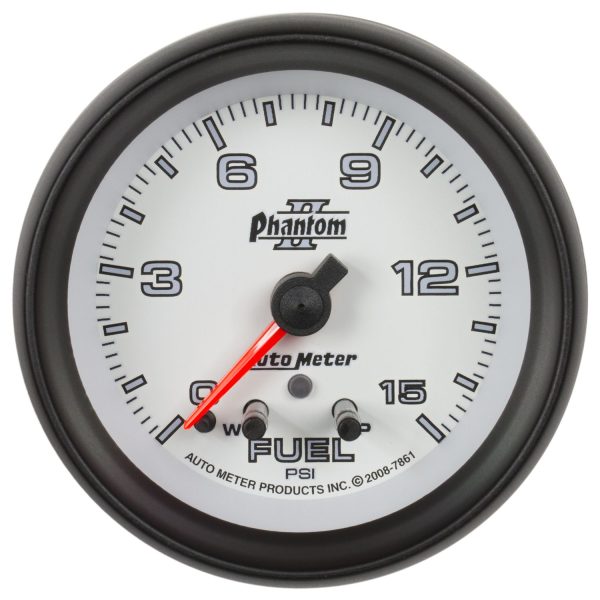 2-5/8 in. FUEL PRESSURE, 0-15 PSI, PHANTOM II