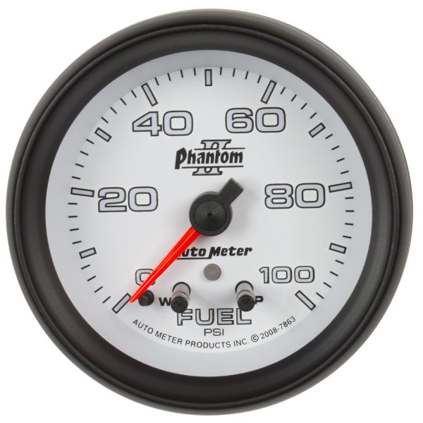 2-5/8 in. FUEL PRESSURE, 0-100 PSI, PHANTOM II