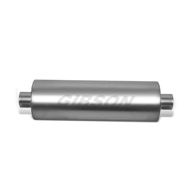 SFT Superflow Center/Center Round Muffler; Stainless