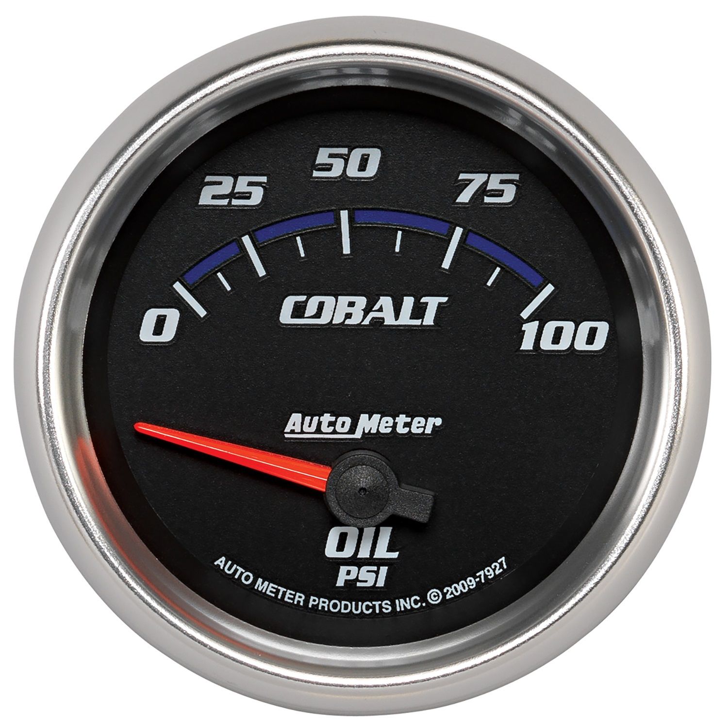 2-5/8 in. OIL PRESSURE, 0-100 PSI, COBALT