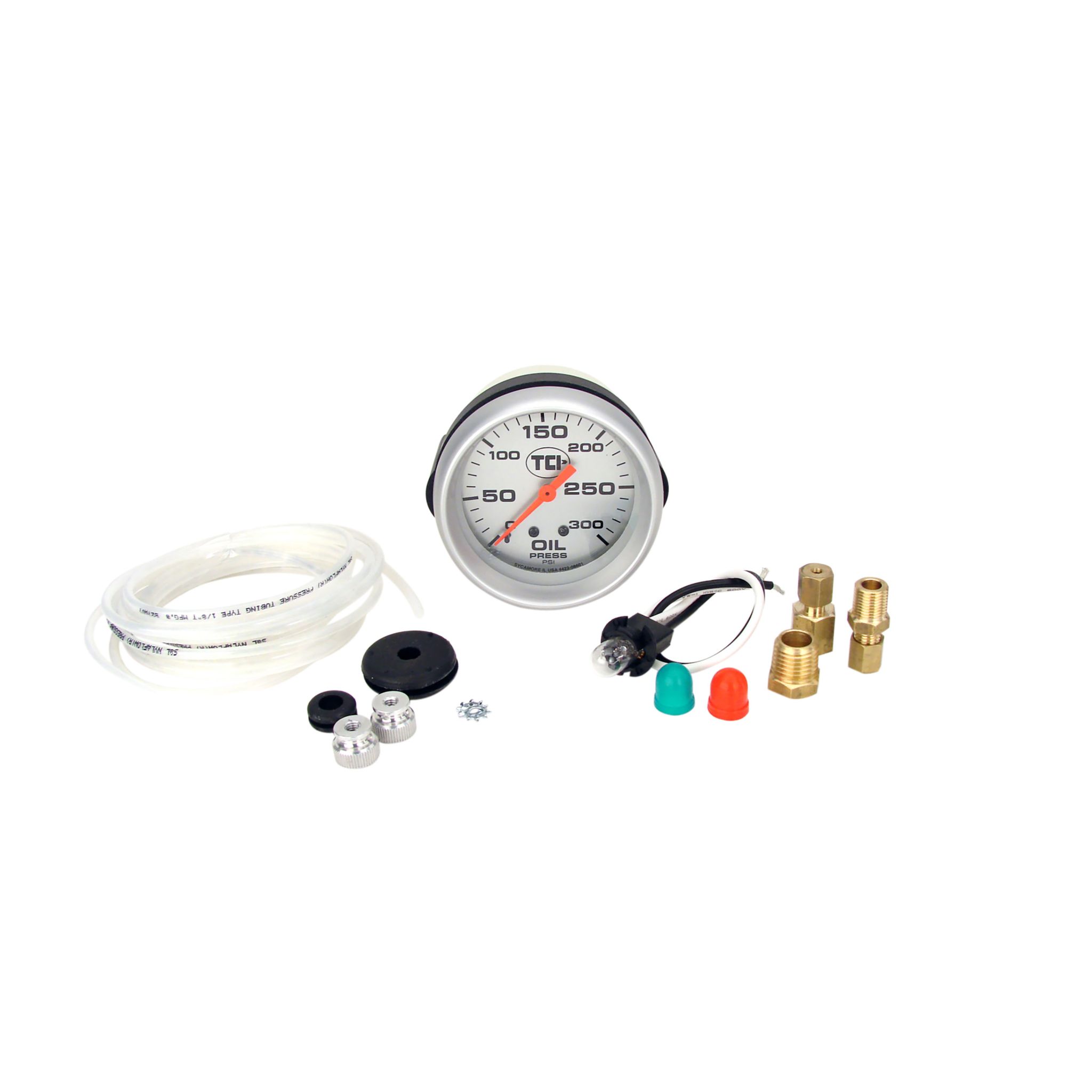 Silver 2 5/8 Transmission Pressure Gauge.