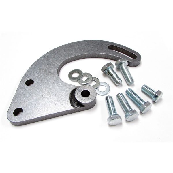 Borgeson - Pump Bracket - P/N: 802402 - Power steering pump bracket. Natural steel. Fits SBC with long water pump.