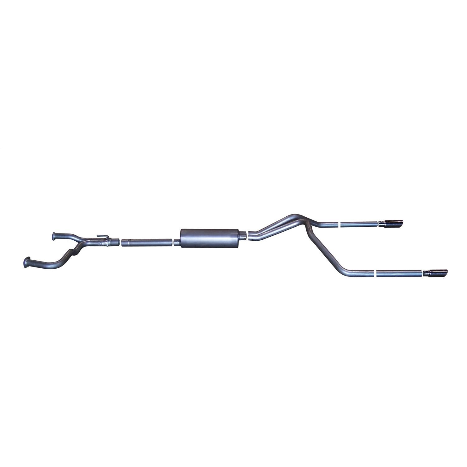 Cat-Back Dual Split Exhaust System; Aluminized