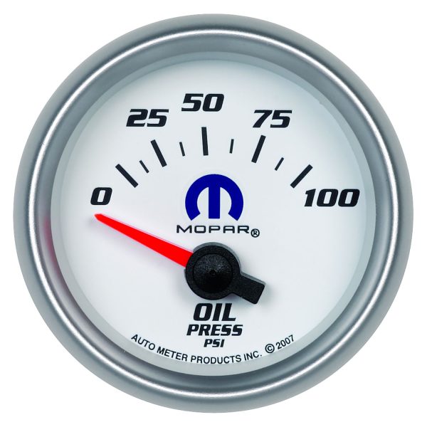 2-1/16 in. OIL PRESSURE, 0-100 PSI, MOPAR