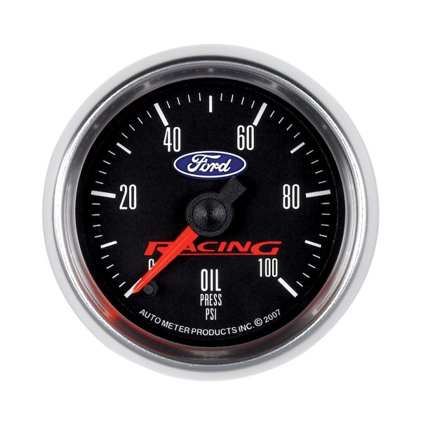 2-1/16 in. OIL PRESSURE, 0-100 PSI, FORD RACING