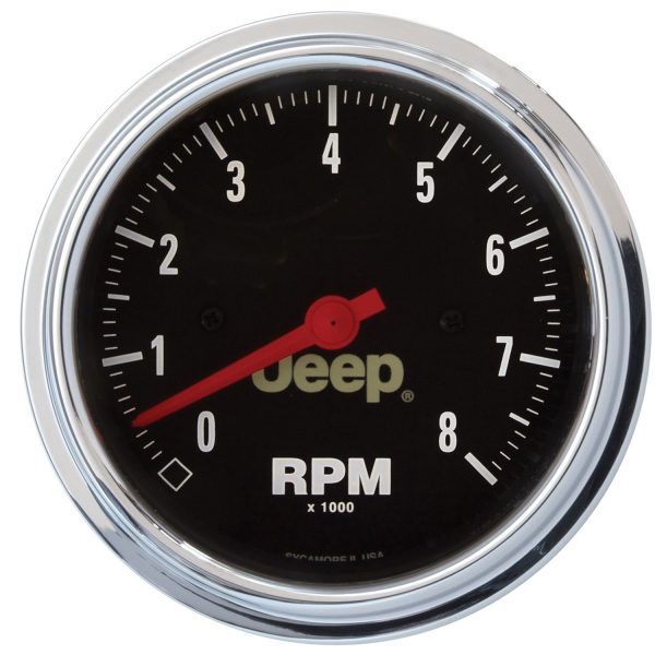 3-3/8 in. IN-DASH TACHOMETER, 0-8,000 RPM, JEEP