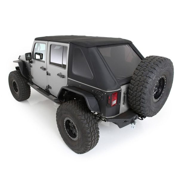 Bowless Combo Top Kit W/Tinted Windows- Black Diamond, 07-18 Wrangler(JK) 4 Door