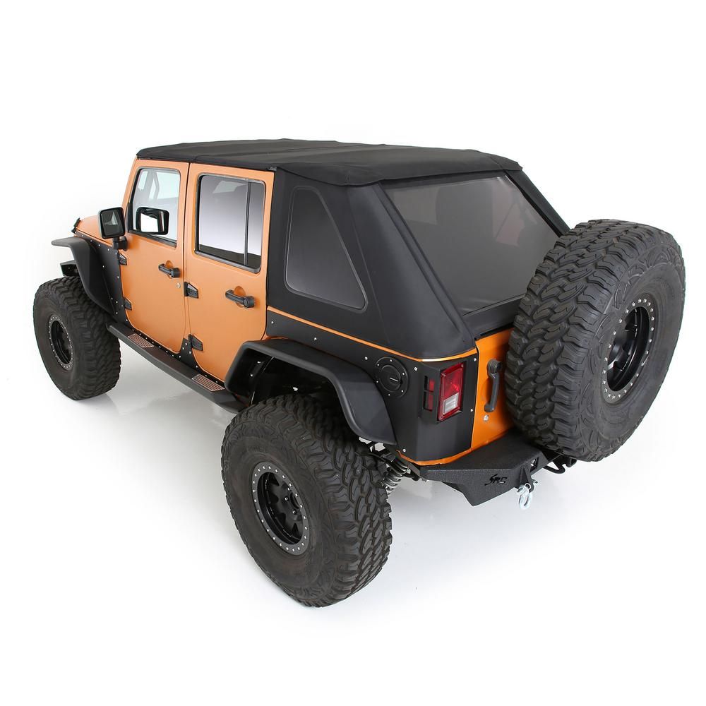 Bowless Combo Top Kit W/Tinted Windows - Protek Jeep, 07-18 Wrangler (JK) 4 Door