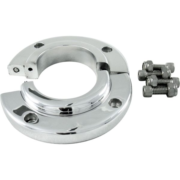 Borgeson - Steering Column Mount - P/N: 909009 - Steering column split swivel floor mount. Machine finish aluminum. Fits 2-1/4 in. diameter steering columns.