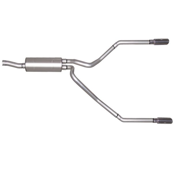 Cat-Back Dual Split Exhaust System; Aluminized