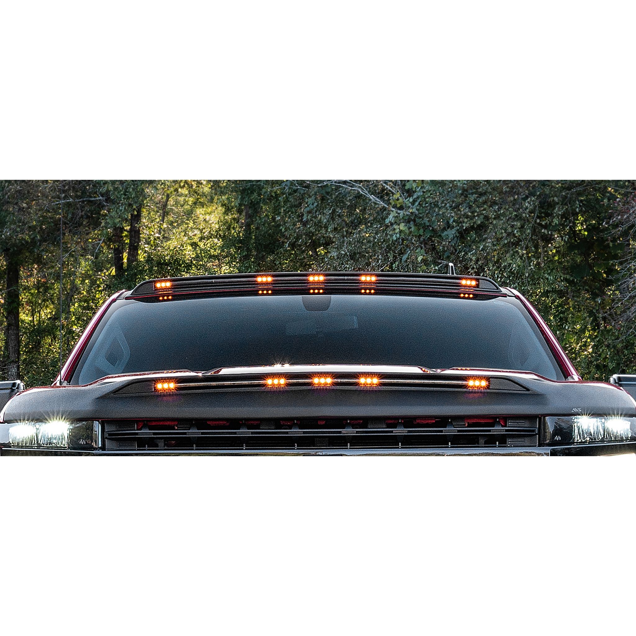 Auto Ventshade 698123-GBA Aerocab Color Marker Light, Onyx Black, fits 16-18 Chevrolet Silverado/GMC Sierra 1500