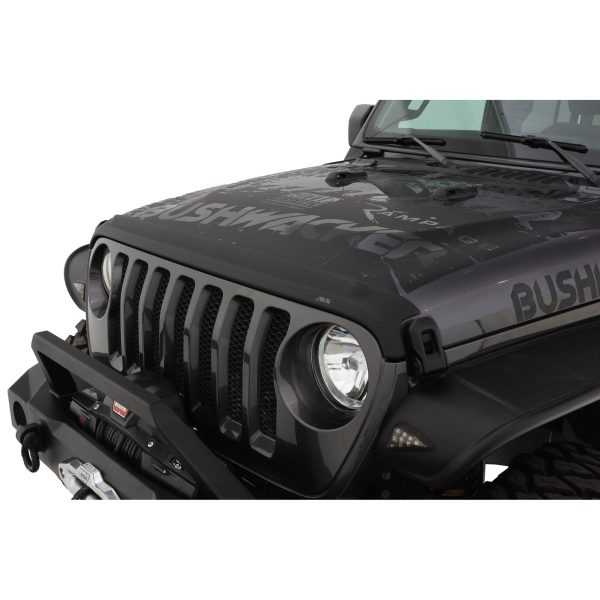 Auto Ventshade 436148 Aeroskin II Textured Black Flush Mount Hood Protector for 2020-2022 Jeep Gladiator, 2018-2022 Jeep Wrangler JL