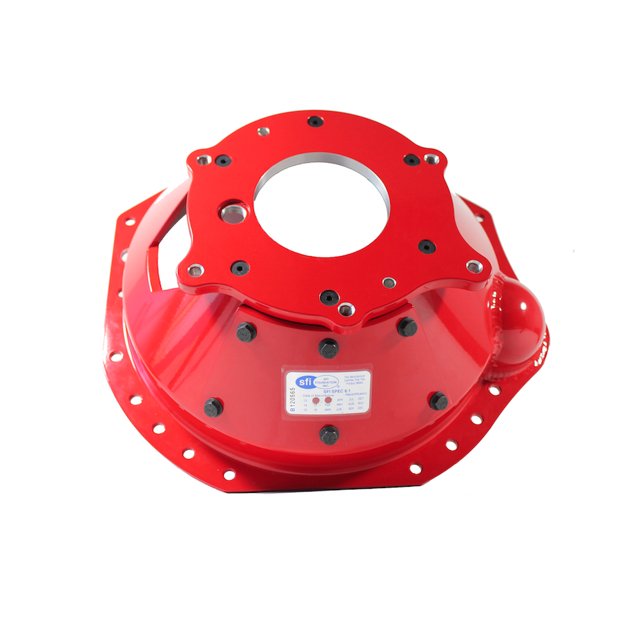 Bellhousing:Aluminum With Titanium Liner:GM:SFI 6.1:With Block Plate.