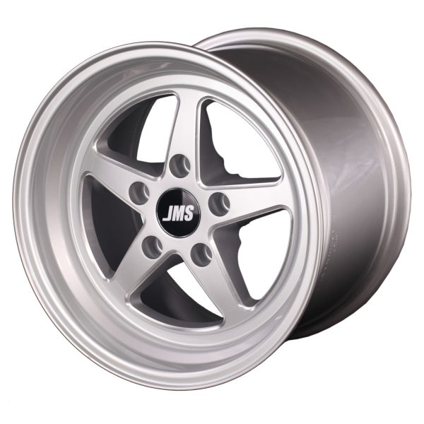 Avenger Series Race Wheels - Silver Clear w/ Diamond Cut; 15 inch X 10 inch Rear Wheel w/ Lug Nuts -- Fits 2006-2015 Dodge Challenger and Charger with 15inch rear wheel conversion