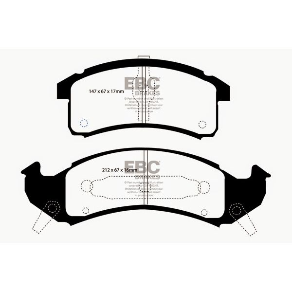 7000 Series Greenstuff Low Dust Truck/SUV Brake Pads