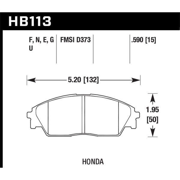 Blue 9012 Disc Brake Pad