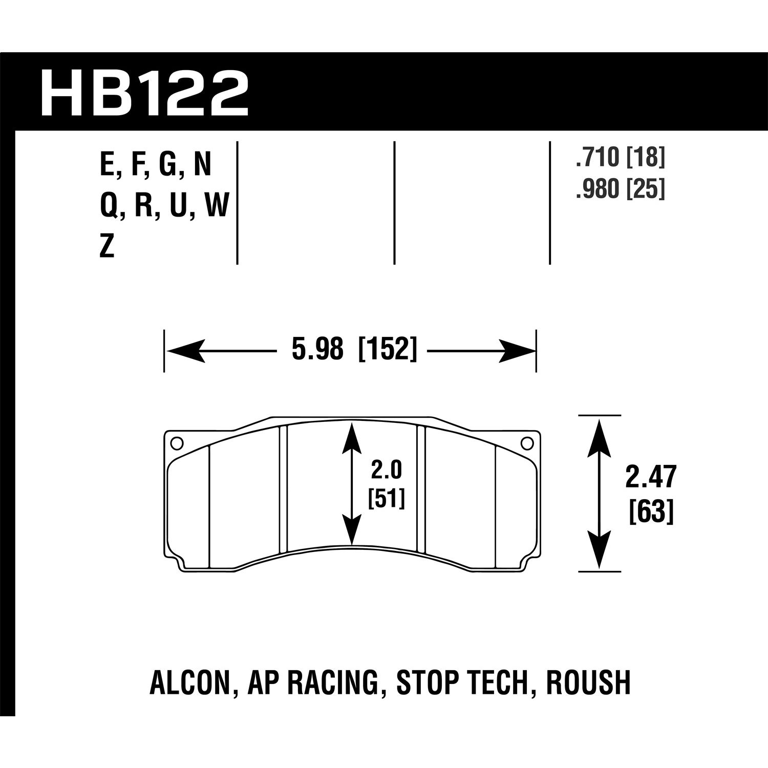 DTC-60 Disc Brake Pad