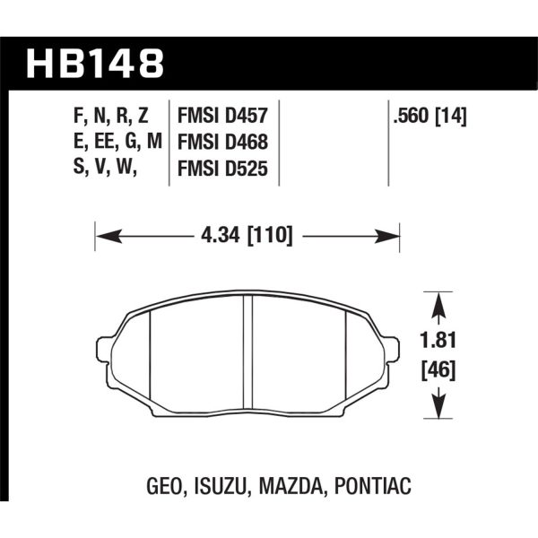 Blue 9012 Disc Brake Pad