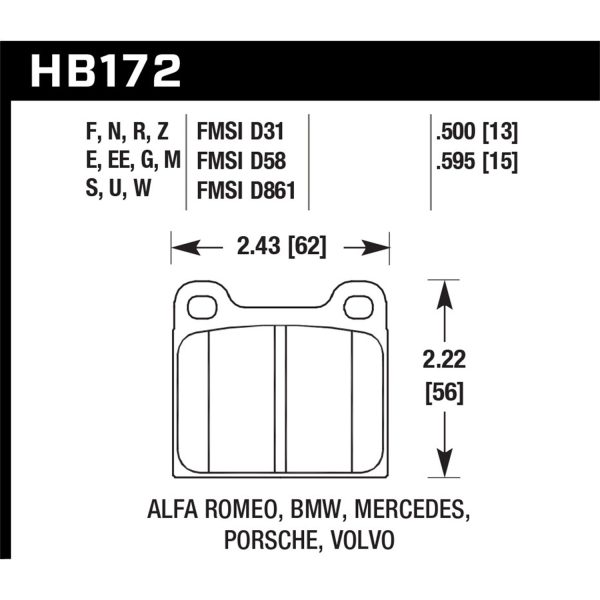 Blue 42 Disc Brake Pad