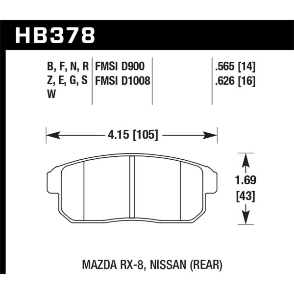 Blue 9012 Disc Brake Pad