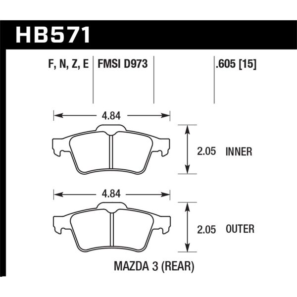 Blue 9012 Disc Brake Pad