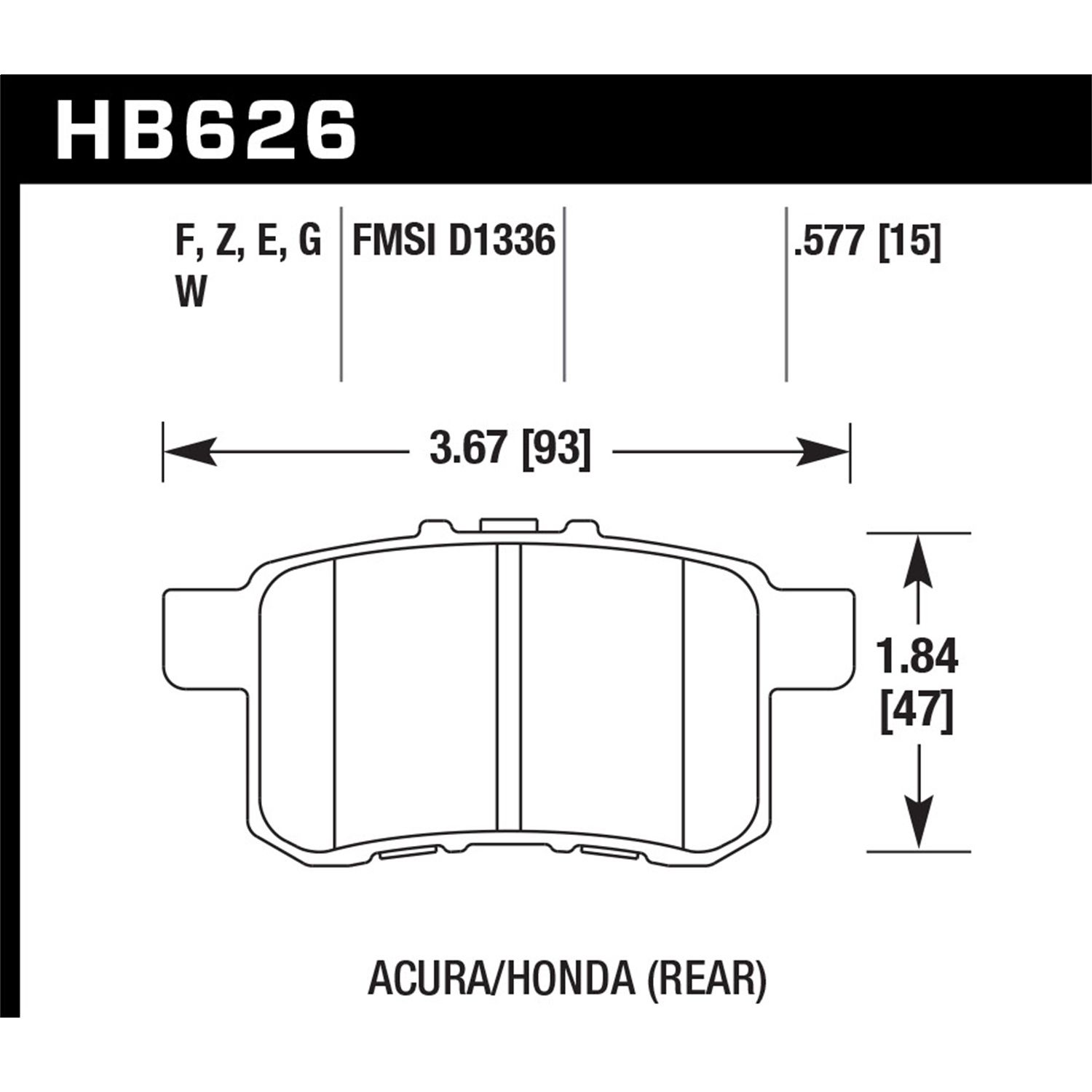 Blue 9012 Disc Brake Pad