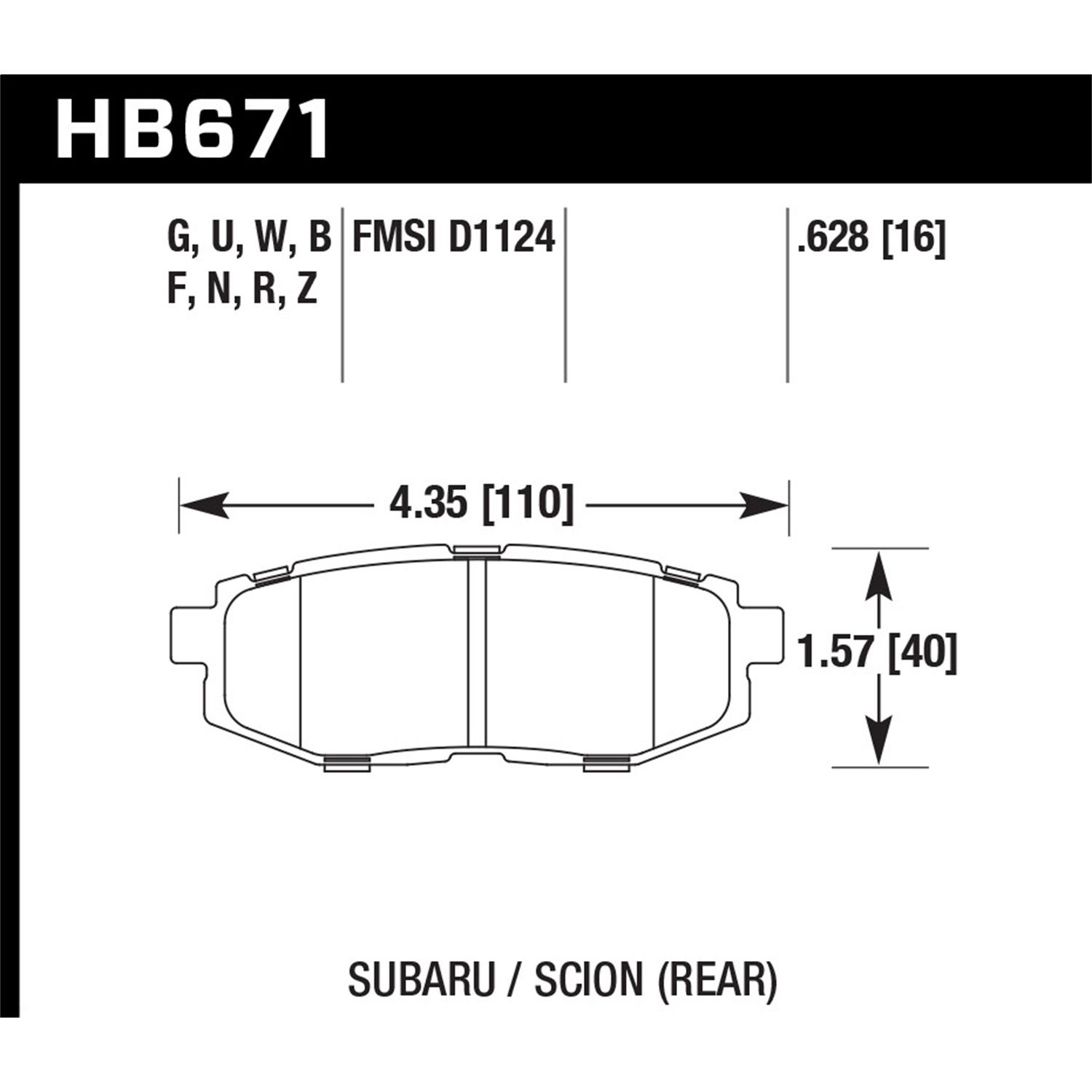 DTC-30 Disc Brake Pad