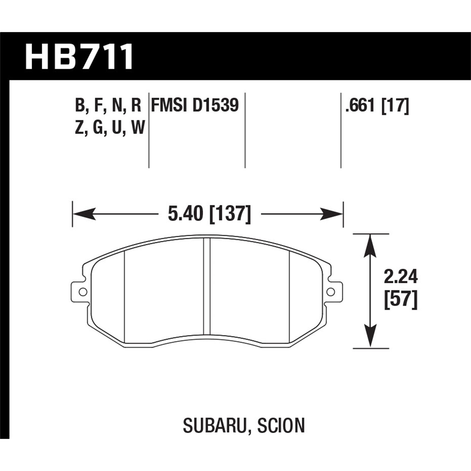 DTC-30 Disc Brake Pad