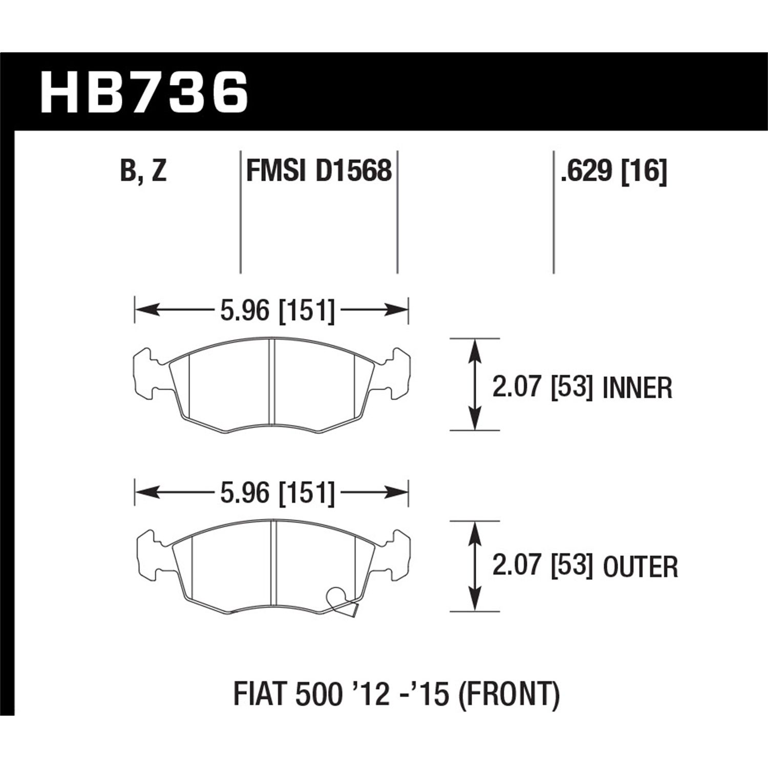 Blue 9012 Disc Brake Pad