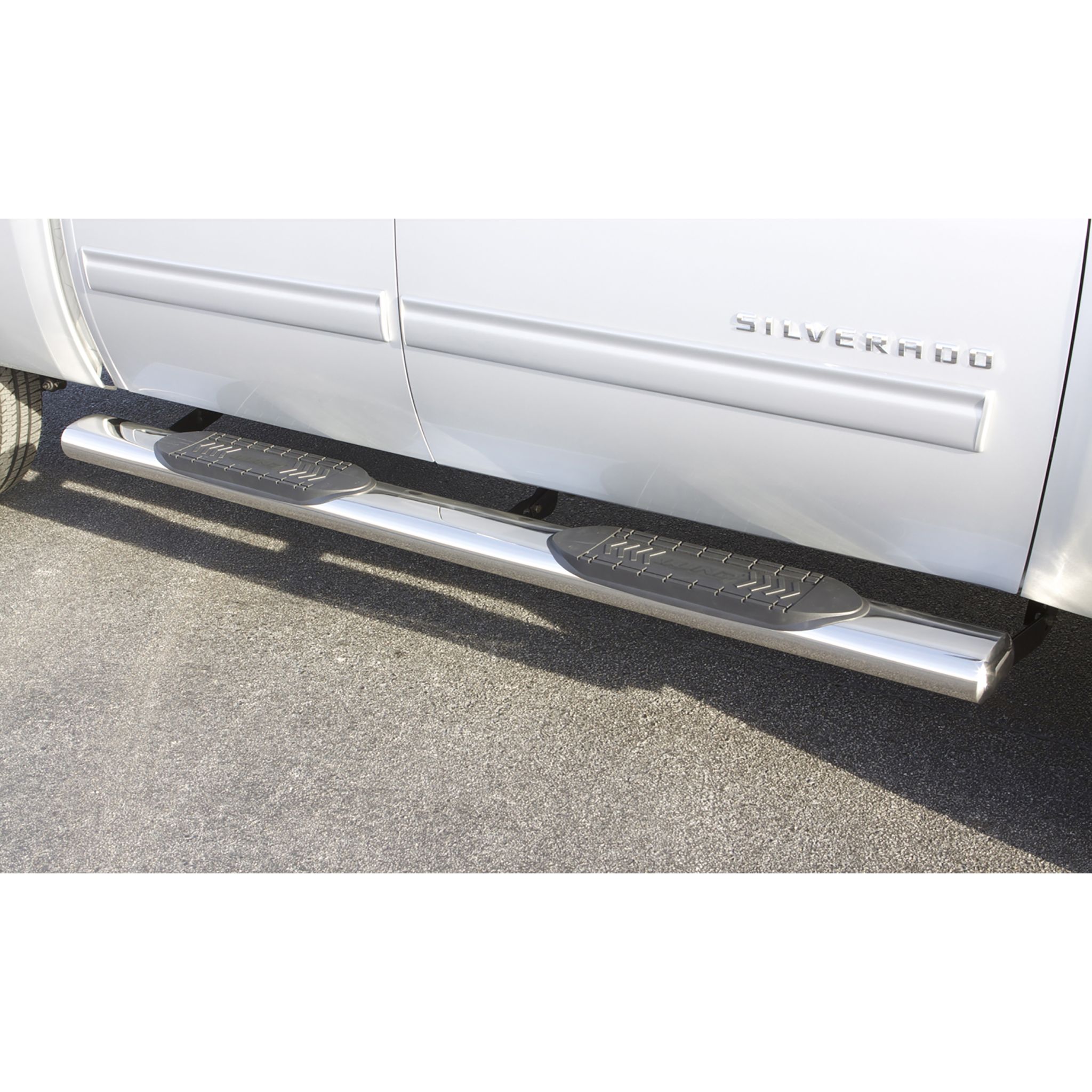 Lund 22368052 Chrome 6 Inch Oval Straight Nerf Bars for 2015-2022 Ford F-150, 2017-2022 F-250 to F-550 SuperCab