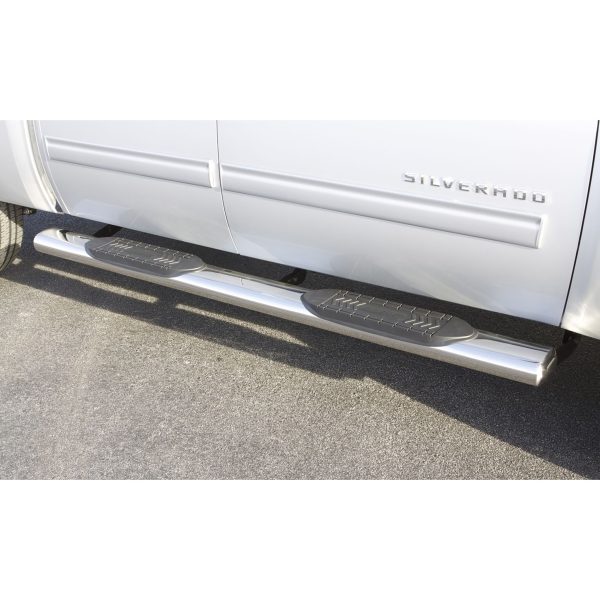 Lund 22368738 Chrome 6 Inch Oval Straight Nerf Bars for 2015-2018 Dodge Ram 1500 Crew Cab